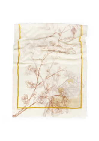 Szal wykonany cienką kaszmirową włóczką