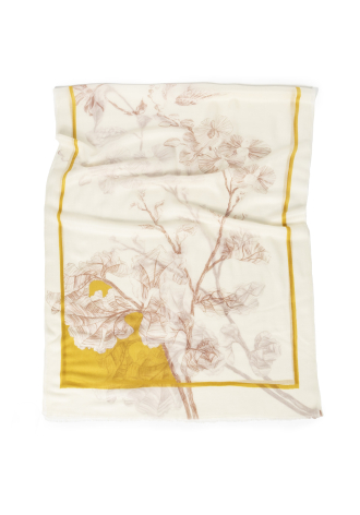 Szal wykonany cienką kaszmirową włóczką