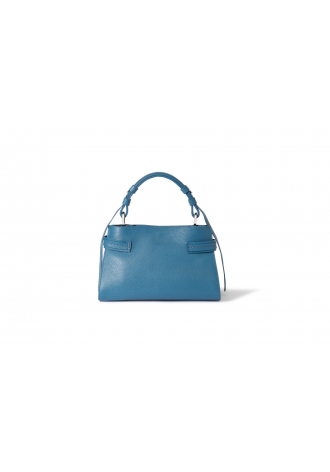 Blue trapezoid handbag 