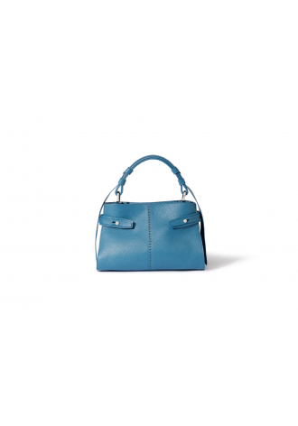 Blue trapezoid handbag 