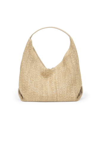 Torba z rafii w kolorze beżowym