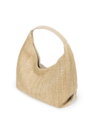 Torba z rafii w kolorze beżowym