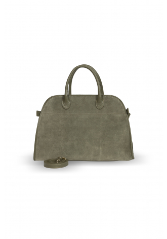 Grüne Wildledertasche