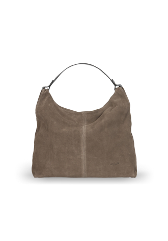 Duża brązowa torebka z zamszu