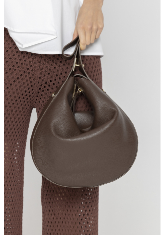 Soft large brown handbag