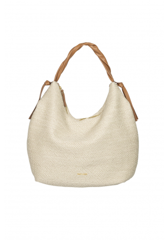 Beige large cloth bag