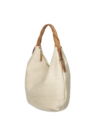 Beige large cloth bag