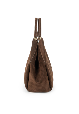 Duża brązowa torba z zamszu