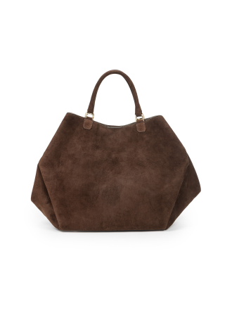 Duża brązowa torba z zamszu