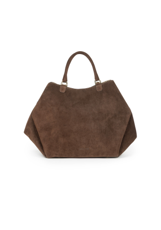 Duża brązowa torba z zamszu