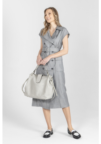 Duża jasnoszara torba