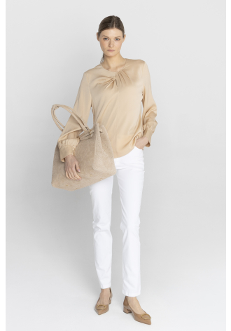 Spodnie z prostą nogawką w kolorze białym