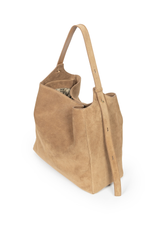 Duża miękka torba z zamszu