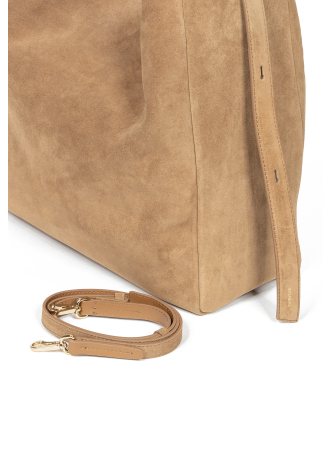 Duża miękka torba z zamszu