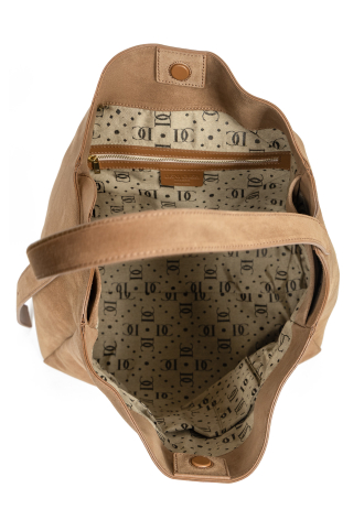 Duża miękka torba z zamszu