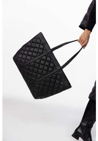 Black large quilted bag 