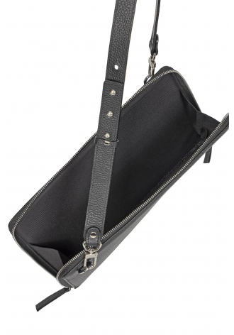  Black leather 13 inch laptop case 