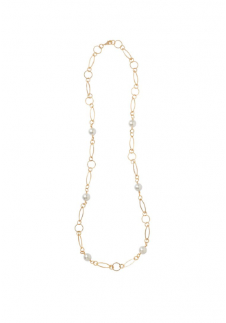 Naszyjnik w kolorze złota ze sztucznymi perłami