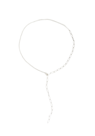 White cultured pearl necklace