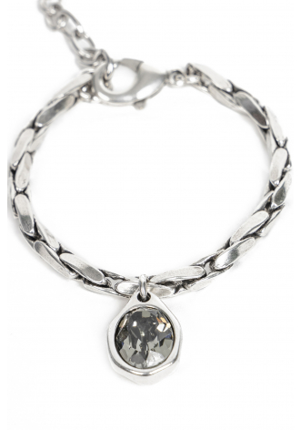 Silberfarbenes Armband mit Swarovski-Kristall