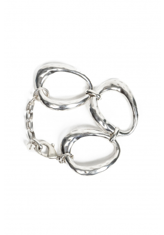 Bracelet in silver with large chain links