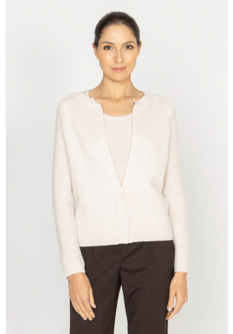  Beige set of cardigan and top