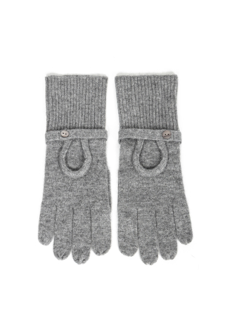 Rękawiczki z kaszmiru w kolorze szarym