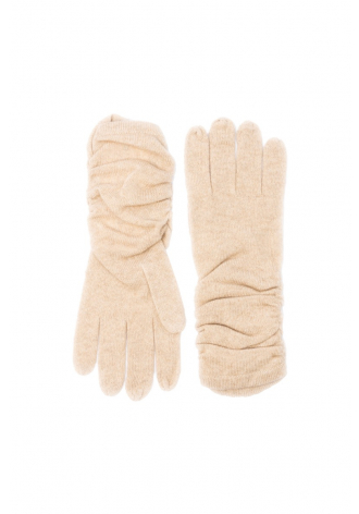 Light beige cashmere gloves