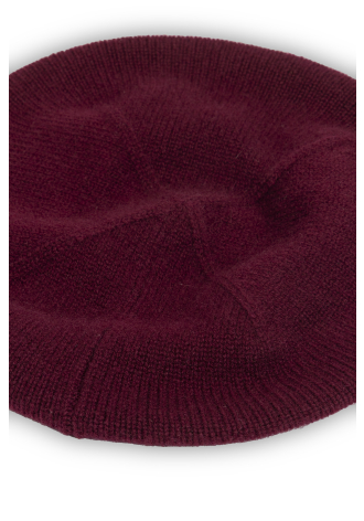 Beret w kolorze burgundowym