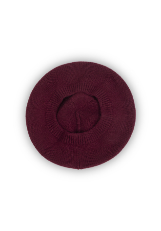 Beret w kolorze burgundowym