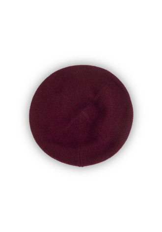 Beret w kolorze burgundowym