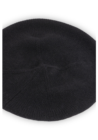 Czarny beret z kaszmiru