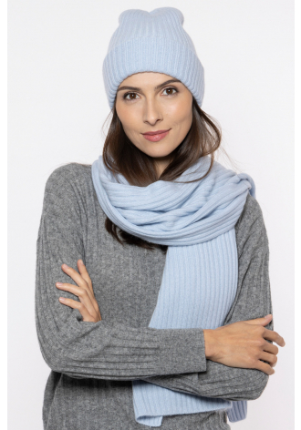 Blue cashmere scarf