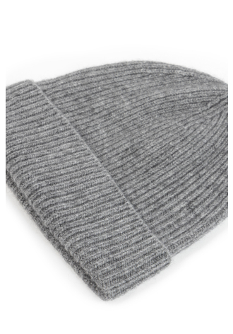 Szara czapka z kaszmiru