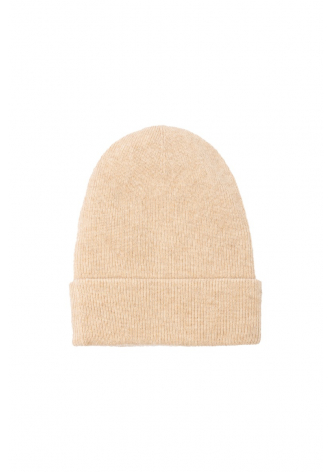 Classic light beige cashmere beanie