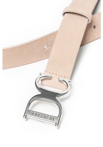 Zamszowy pasek w kolorze różowym