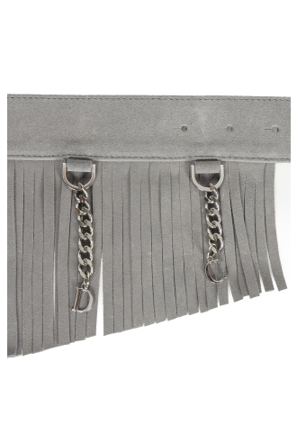 Szary pasek z frędzlami