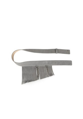 Szary pasek z frędzlami