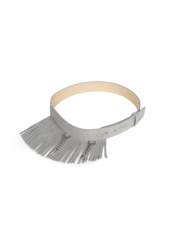 Szary pasek z frędzlami