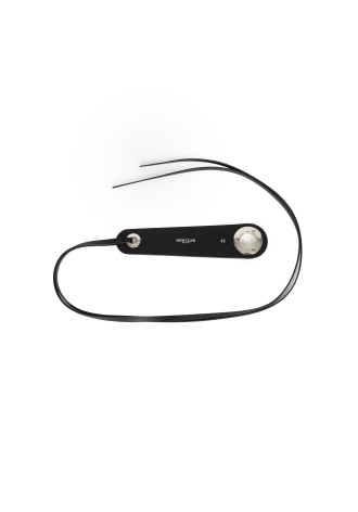 Czarny regulowany pasek ze skóry