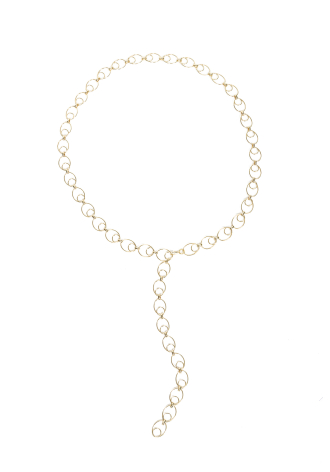 Elegant gold-coloured jewellery belt