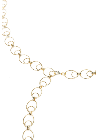 Elegant gold-coloured jewellery belt