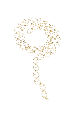 Elegant gold-coloured jewellery belt