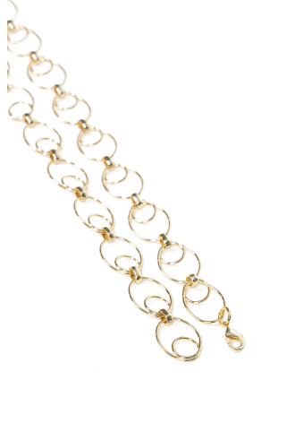 Elegant gold-coloured jewellery belt