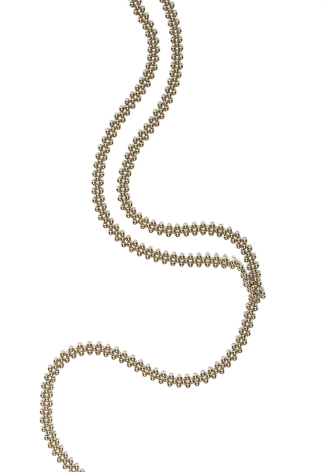 Hematytowy pasek wykonany z drobnych koralików