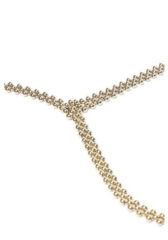 Hematytowy pasek wykonany z drobnych koralików