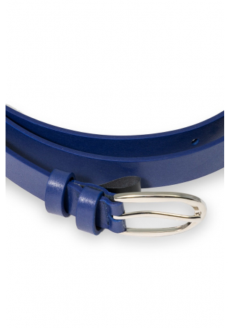 Sapphire narrow leather belt