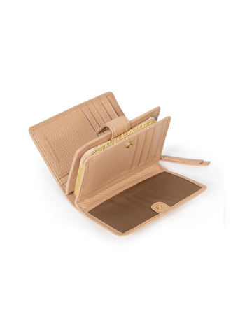 Klasyczny beżowy niewielki portfel