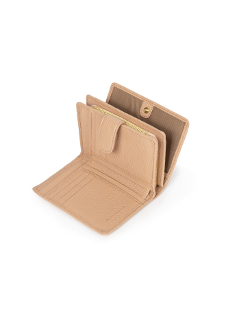 Klasyczny beżowy niewielki portfel