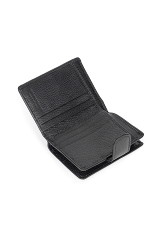 Czarny klasyczny niewielki portfel